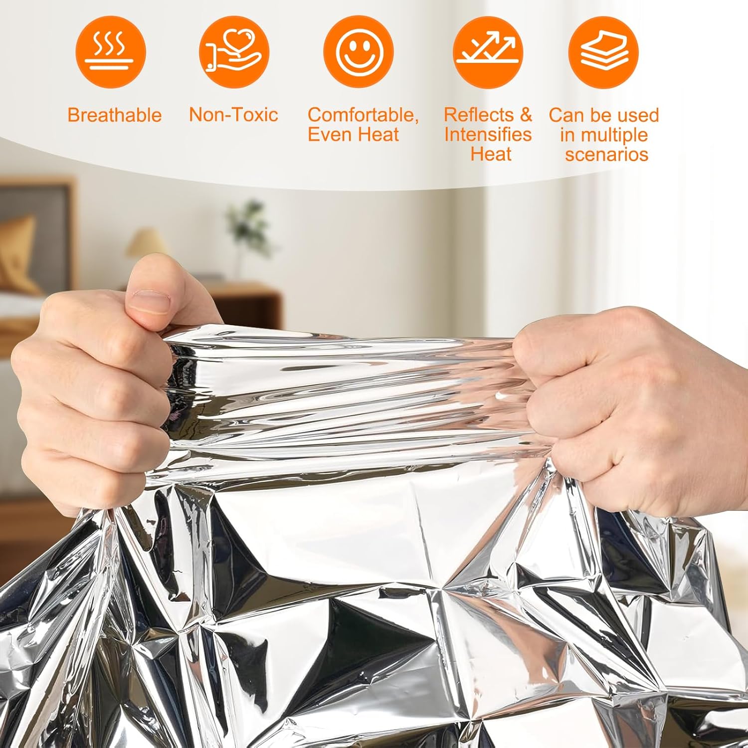 Emergency Poncho Rain - Der Schutzengel Ihres Abenteuers – 6-in-1-Überlebens-Notfalldecke,