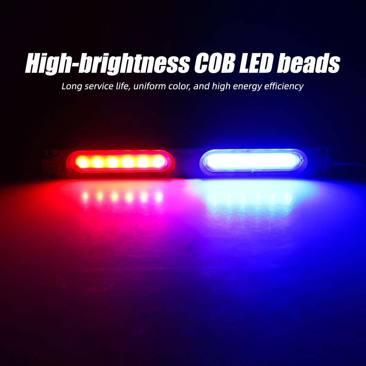 Sos Light Strobe - Rot-blaues blinkendes Dual-Light-LED-Modul für Geländefahrzeuge, Motorräder,