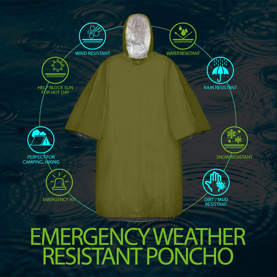 ZHUOHUA 5er-Pack Notfall-Überl – Emergency Poncho Rain Bewertung und Preis